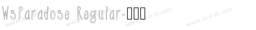 WsParadose Regular字体转换